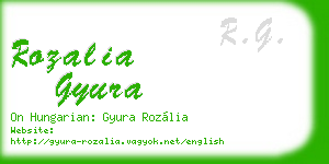 rozalia gyura business card